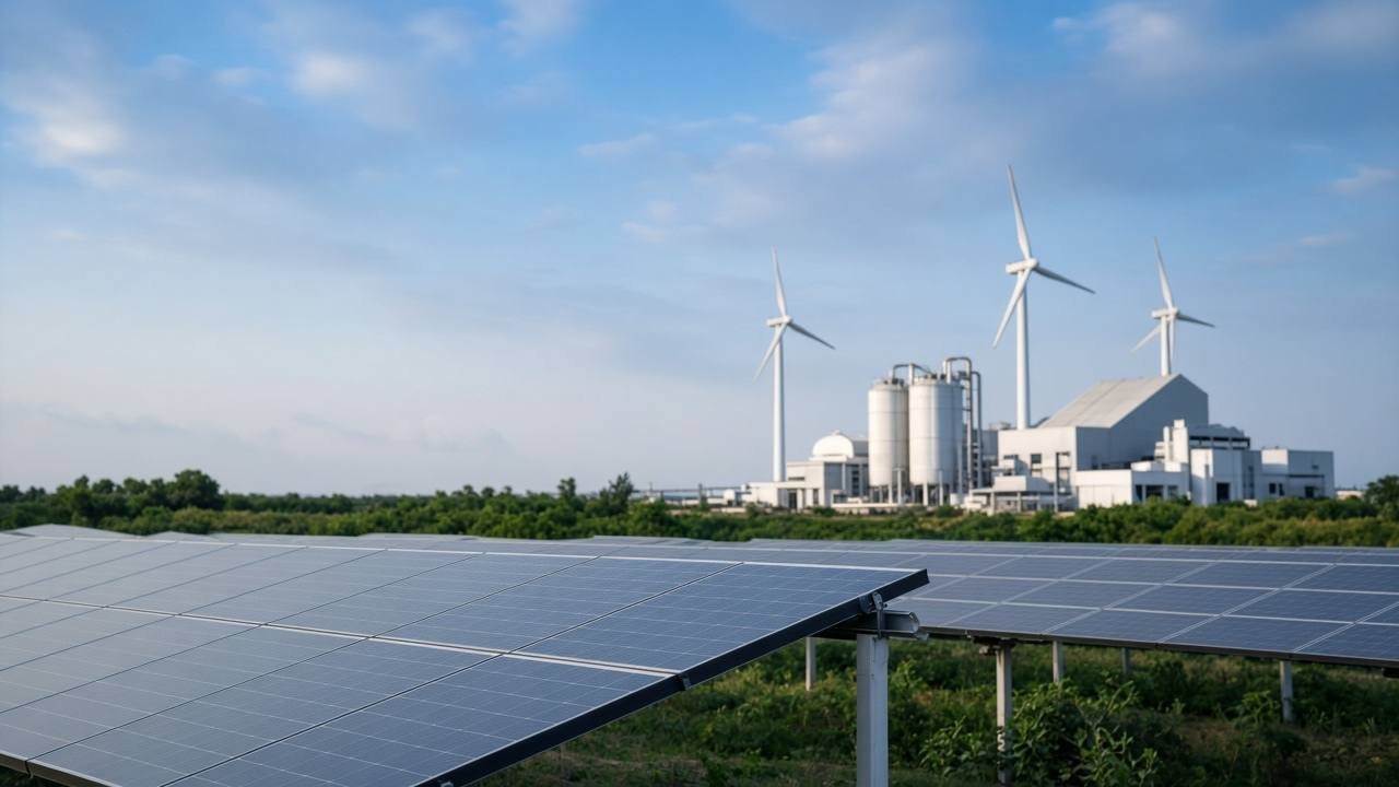 Renewable energy and modern low-carbon facilities in a professional landscape context
